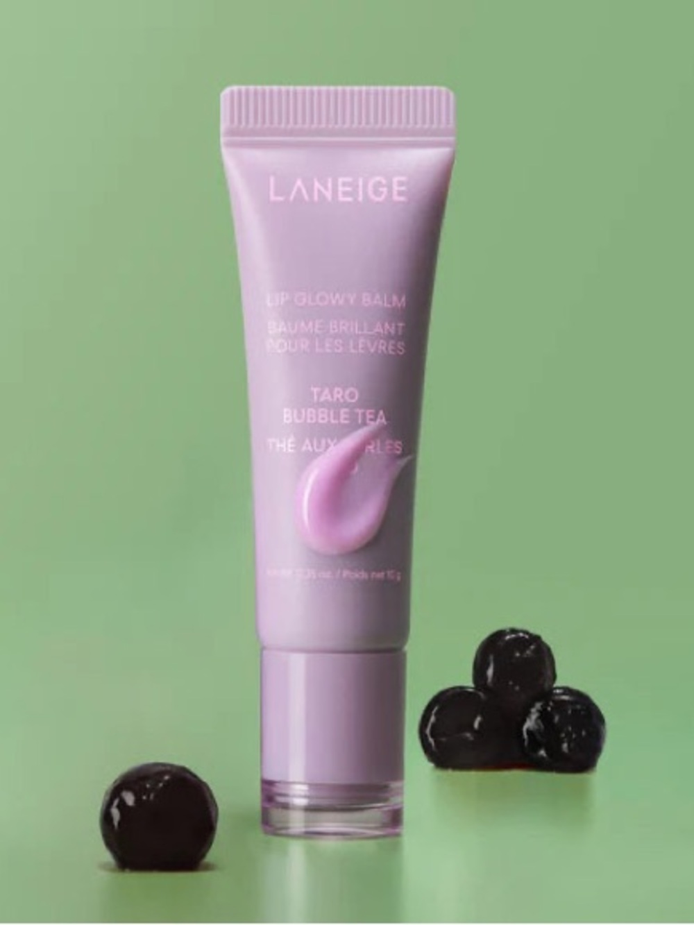 LANEIGE Taro Bubble Tea Lip Glowy Balm FULL SIZE 0.35 Oz. NEW IN BOX!